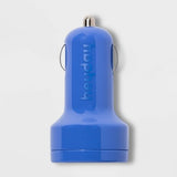 Heyday 2-Port USB Car Charger - Blue image 0