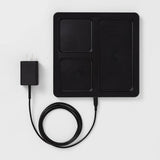 Heyday10W Qi Wireless Charging Station (phone/airpod) - Black/Wood image 0