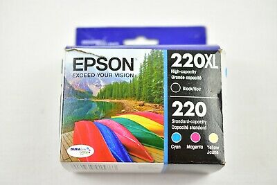Epson 220XL Black, 220 C/M/Y Combo 4pk Ink Cartridges - Black, Cyan, Magenta, Yellow (T220XL-BCS) image 0