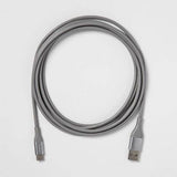 heyday 10' USB-C to USB-A Round Cable - Cool Gray/Silver image 0