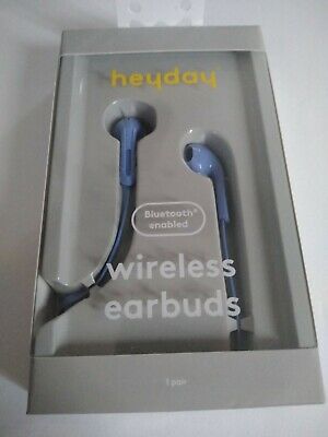 heyday Wireless Bluetooth Flat TPE Earbuds - Bicycle Blue image 0