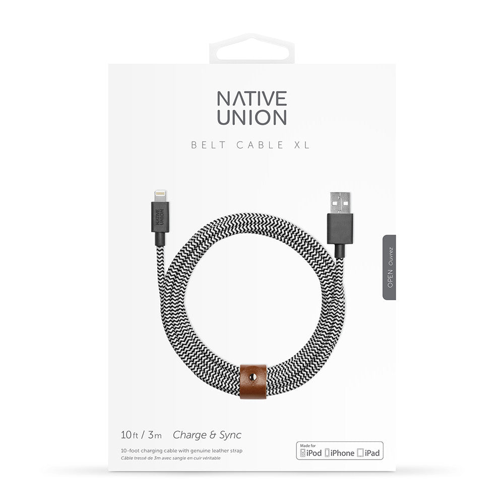 NATIVE UNION BELT CABLE 3M ZEBRA image 0