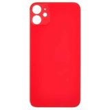 Back Glass Big Hole for Apple iPhone 11 Red Door Rear Panel Cover-Red image 0