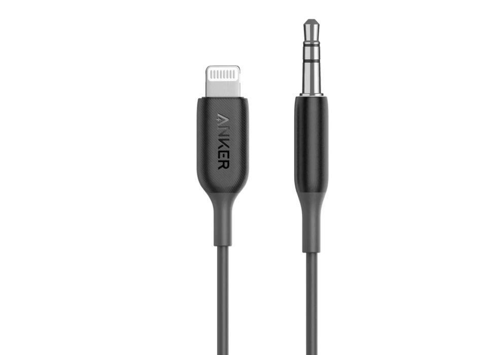 Anker Dongle Lighting 3.5mm to Lightning 3' Cable - Black image 0