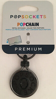 PopSockets Premium PopChain Dual-Sided PopTop Base & Clip - Gunmetal image 0
