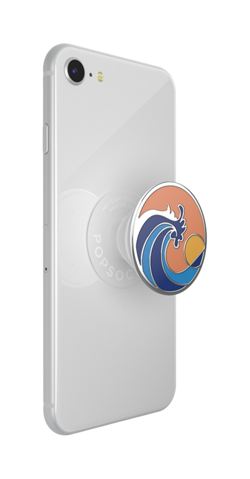 PopSockets Enamel PopGrip Cell Phone Grip & Stand - Ride the Wave (Coral) image 0