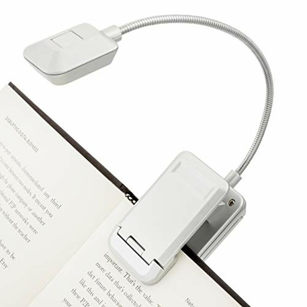 With It Quad Silver Dimmable Four LED Reading Clip Light for Books & E-Readers image 0