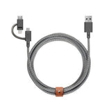 Native Union Universal 3-in-1 6.5' Lightning USB-C Mirco-USB Cable - Zebra image 0