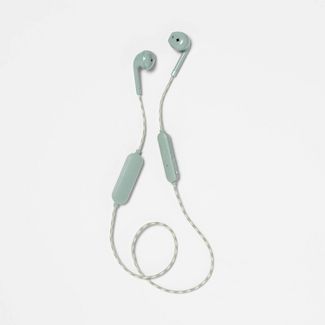 heyday Molded Tip Braided Bluetooth Wireless Earbuds-Misty Blue image 0