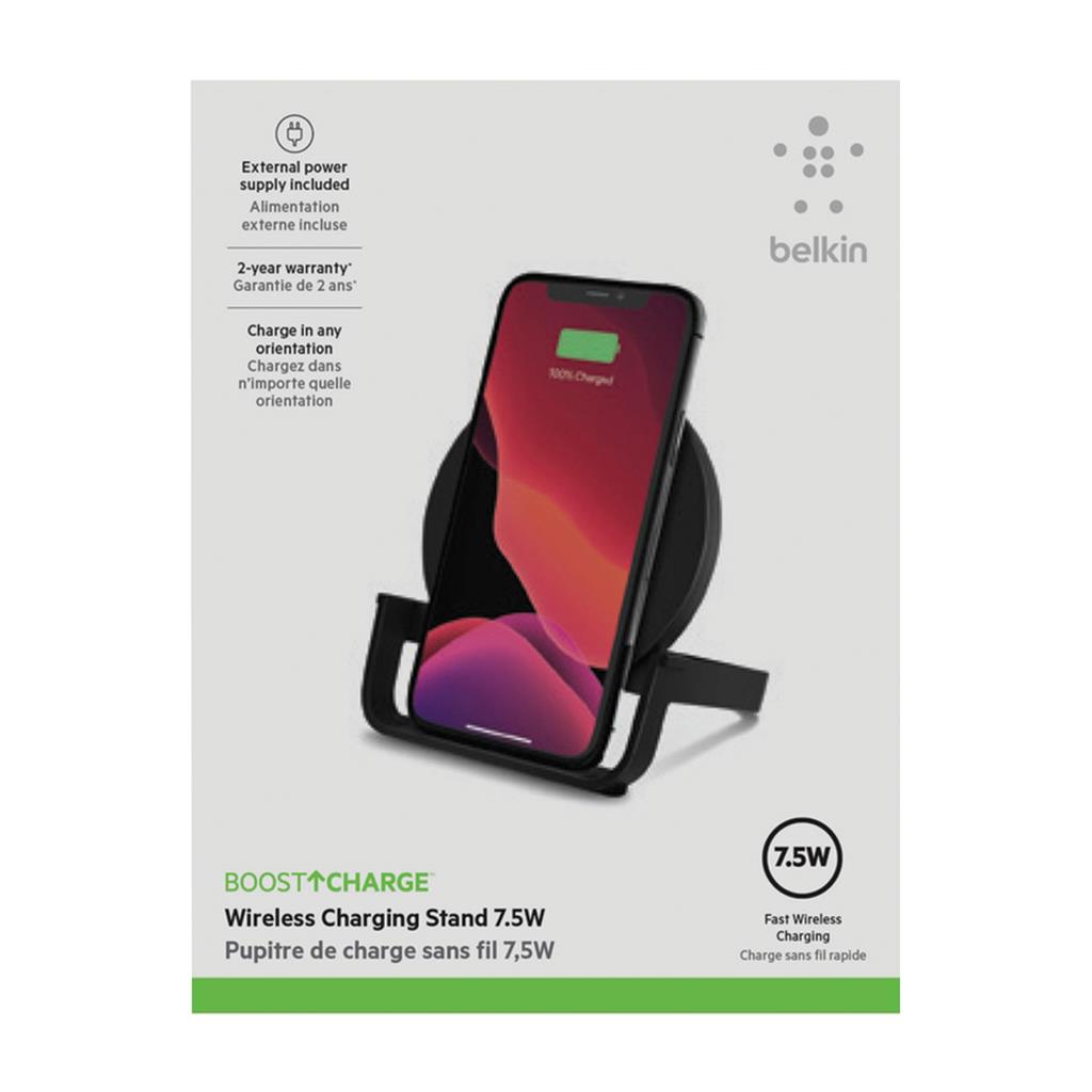 Belkin BOOSTUP 10W Qi Wireless Charging Stand - Black image 0