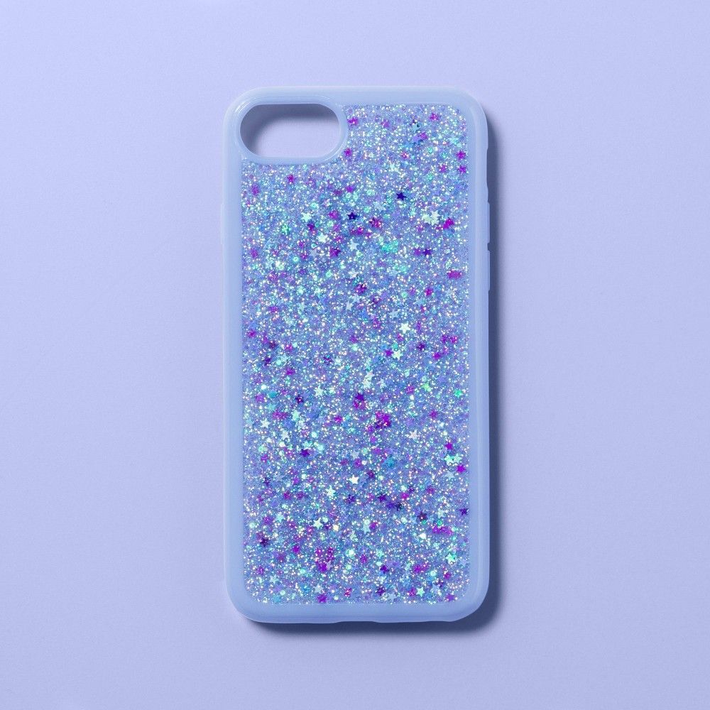 Apple iPhone 8/7/6s/6 Glitter Case - More Than Magic - Blue Star image 0