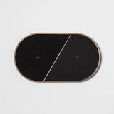 Heyday Qi 10W 2 Pad Wireless Charger - Black/Gold image 0