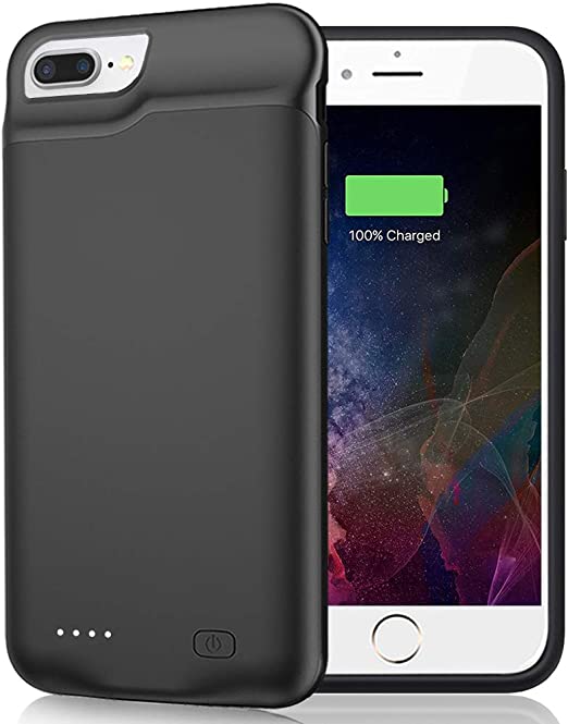 8000mAh Battery Charger Case Power Bank Cover For iPhone 6 6s 7 8 Plus SE Black image 0
