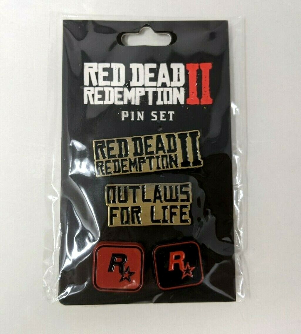Rockstar Games Red Dead Redemption II 2 Metal Pin Set 4 pc Outlaws FP20 image 0