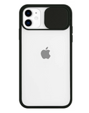 iPhone 12 Pro Max Slide Camera Transparent Case - BLACK image 0