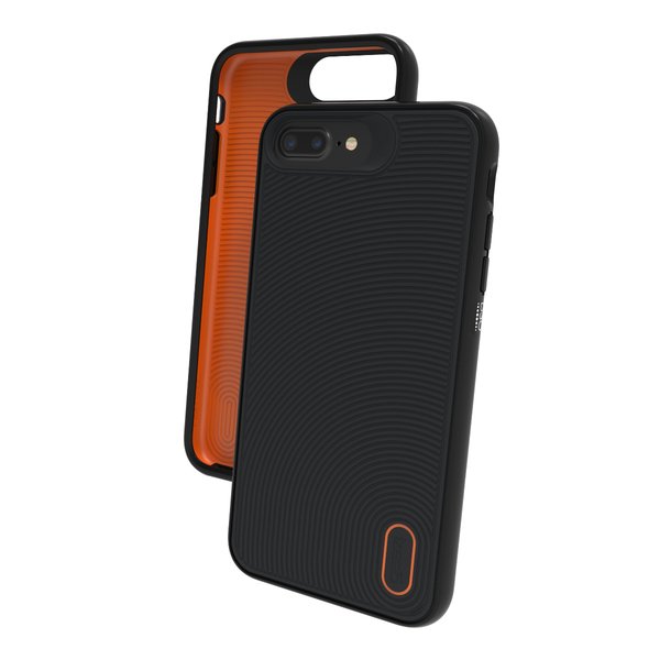 GEAR4 Battersea for iPhone 6/6+/7/8+ Plus - Black & Orange image 0