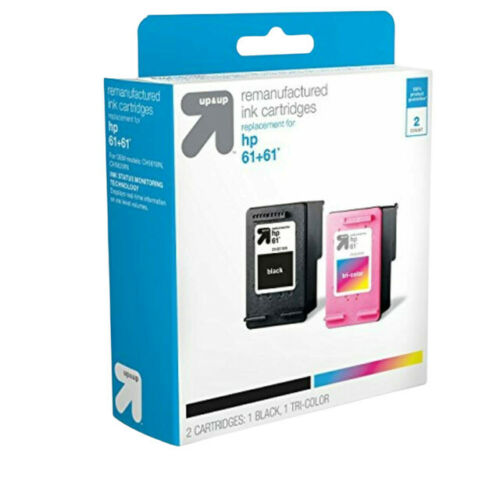 up&up Remanufactured Ink Cartridge Replacement for HP 61 + 61, Black & Tri-Color image 0