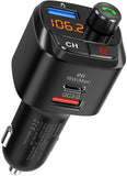 Nulaxy Bluetooth 5.0 FM Transmitter for Car, QC3.0 & USB-C PD 18W Wireless Bluetooth Radio Adapter Music Player/Car Kit with Bass Booster, image 0