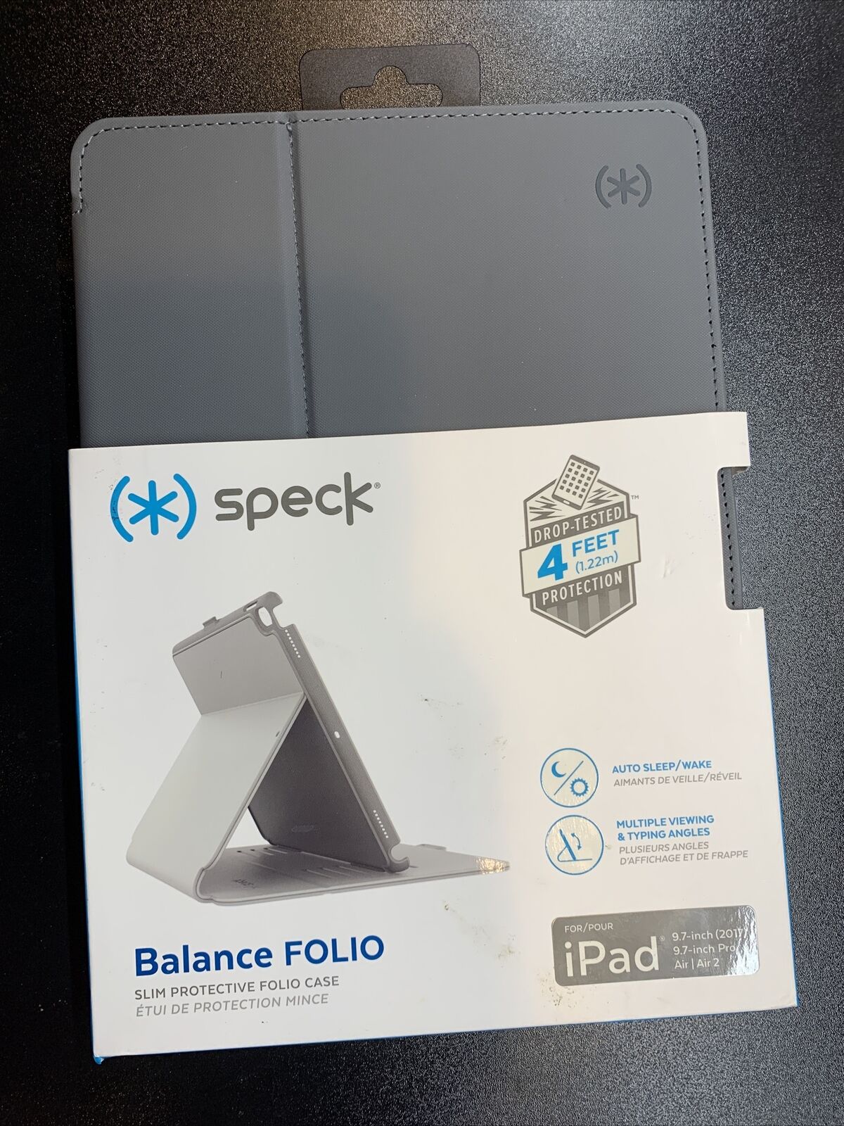 Speck Balance Folio Case for iPad 9.7 (2017) /9.7 Pro/Air/Air 2 - Gray image 0