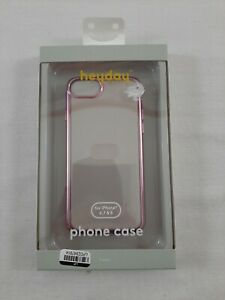 Heyday Apple iPhone SE (2nd gen)/8/7/6s/6 Clear Case with Bumper Frame - Rose Gold image 0