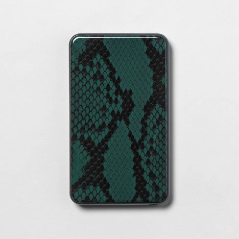 Heyday 6000mAh Portable Powerbank - Sycamore Green Snake Skin image 0