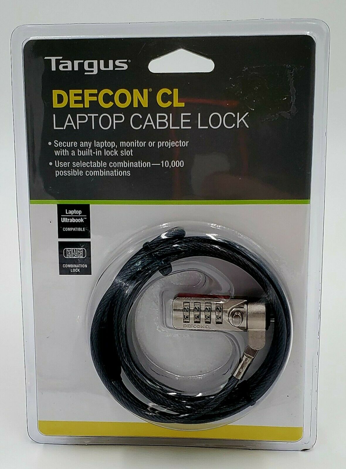 Targus Defcon CL Notebook Laptop Cable Combo Lock image 0