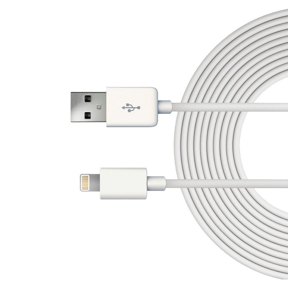 Just Wireless 10' Apple Lightning to USB-A Cable - White image 0