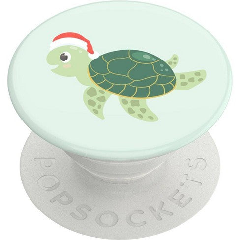 PopSockets PopGrip Cell Phone Grip & Stand - Santa Turtle image 0