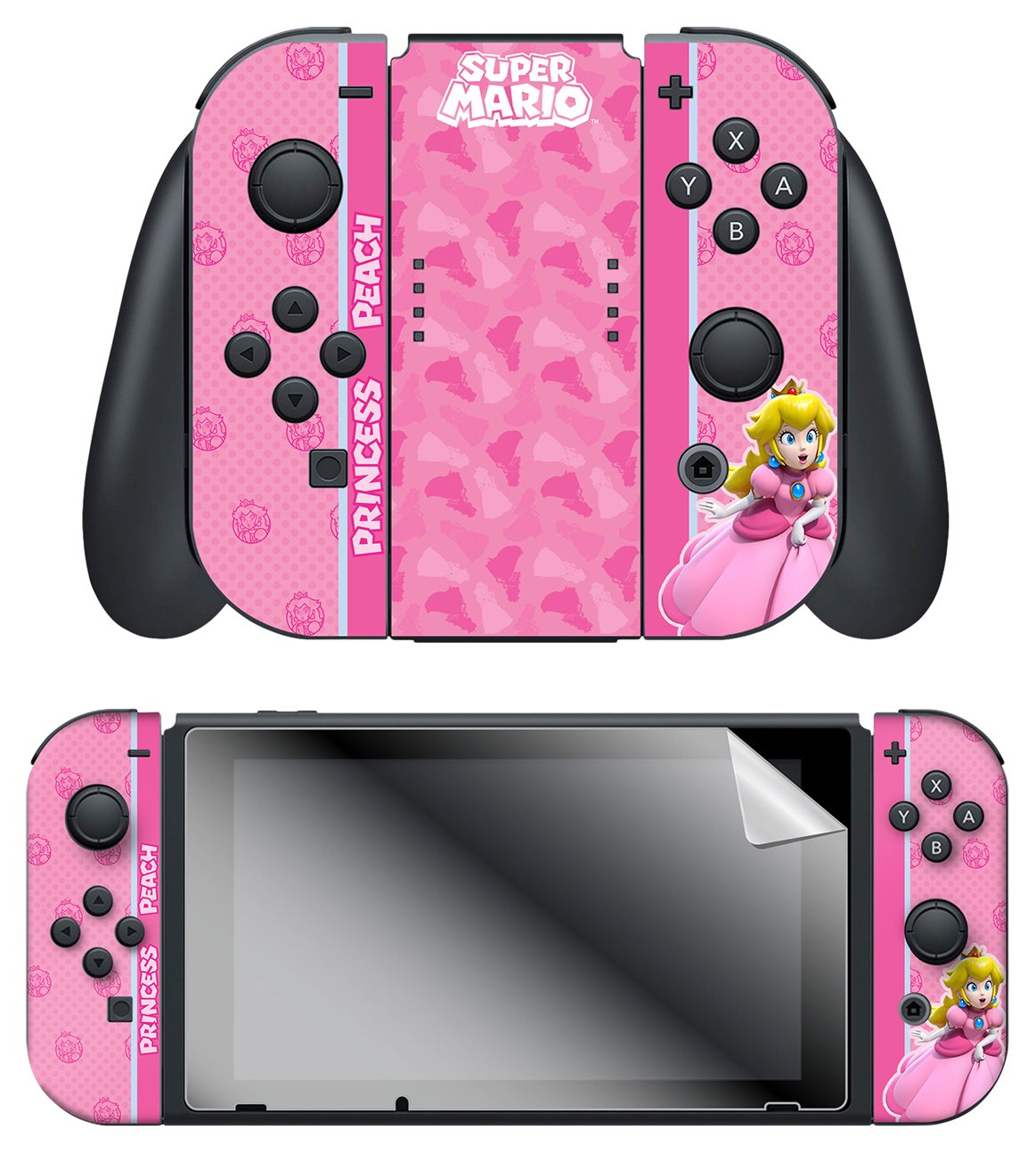 Nintendo Switch Joy-Con Super Mario Princess Peach Skin image 0