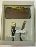 Heyday 4000mAh Power Bank & 6' Lightning to USB-A Braided Cable Gift Set - Woodgrain image 0
