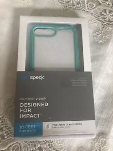 Speck Apple iPhone 8/7/6s/6 Plus V Grip - Carribean Blue/Clear image 0