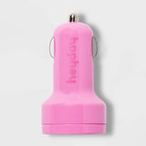 Heyday 2-Port USB Car Charger - Pink image 0