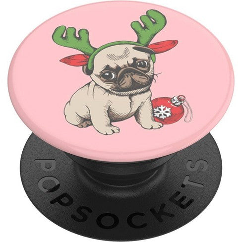 PopSockets PopGrip Cell Phone Grip & Stand - Holiday Pug image 0