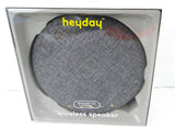 heyday Round Waterproof Portable Bluetooth Speaker - Black/Wood Grain image 0