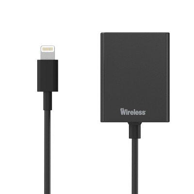 Just Wireless 1.0A Single USB Wall Charger with Hardwired 6' Lightning Cable - Black