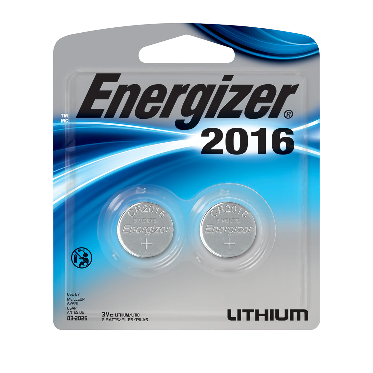 Energizer 2016 Coin Lithium Batteries 2 ct