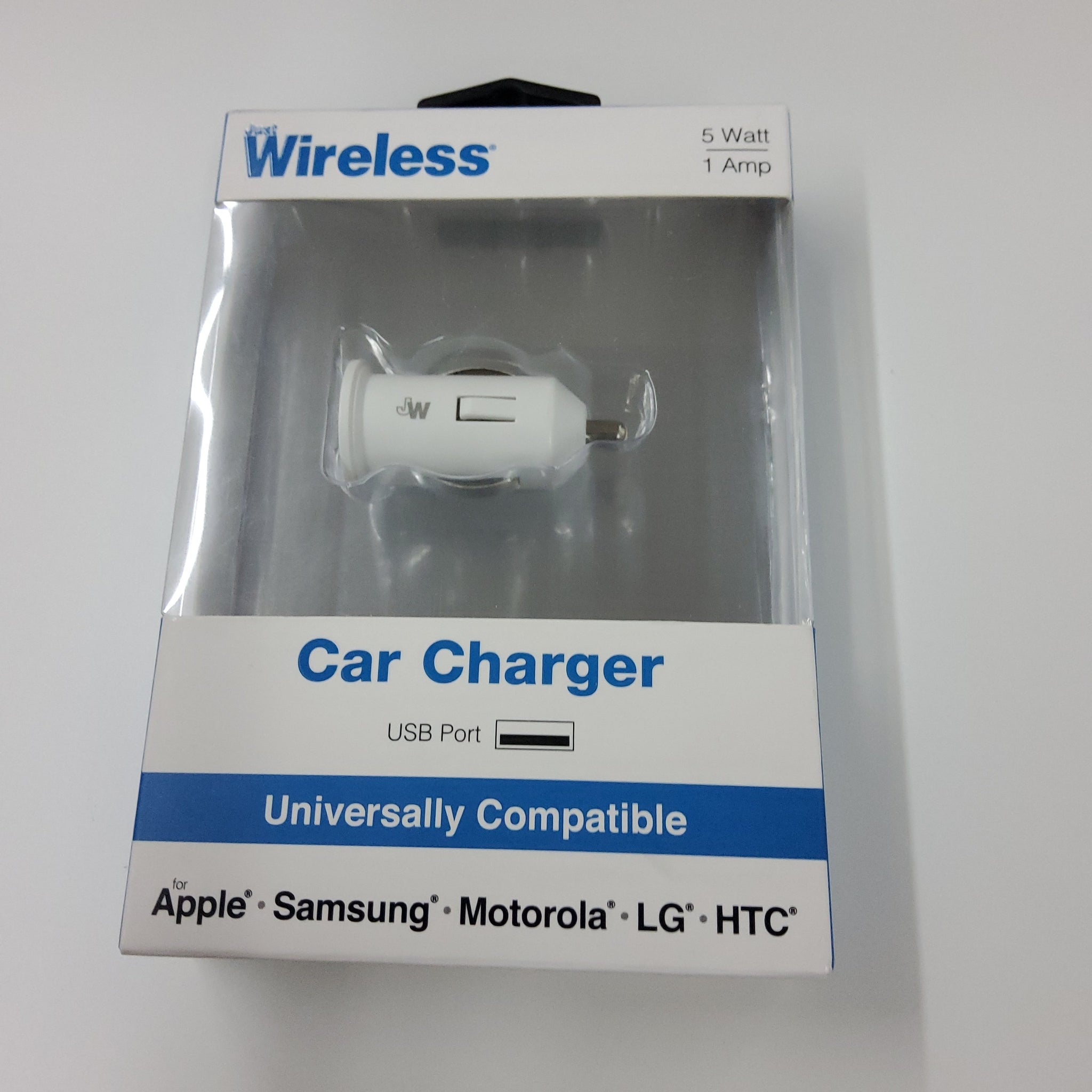 Just Wireless 1.0A/5W 1-Port USB-A Car Charger - White 