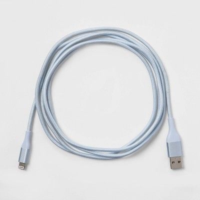 heyday™ 6' Lightning to USB-A Braided Cable - Whimsical Blue