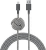 Native Union 10' Lightning Night Cable with Weighted Knot - Zebra