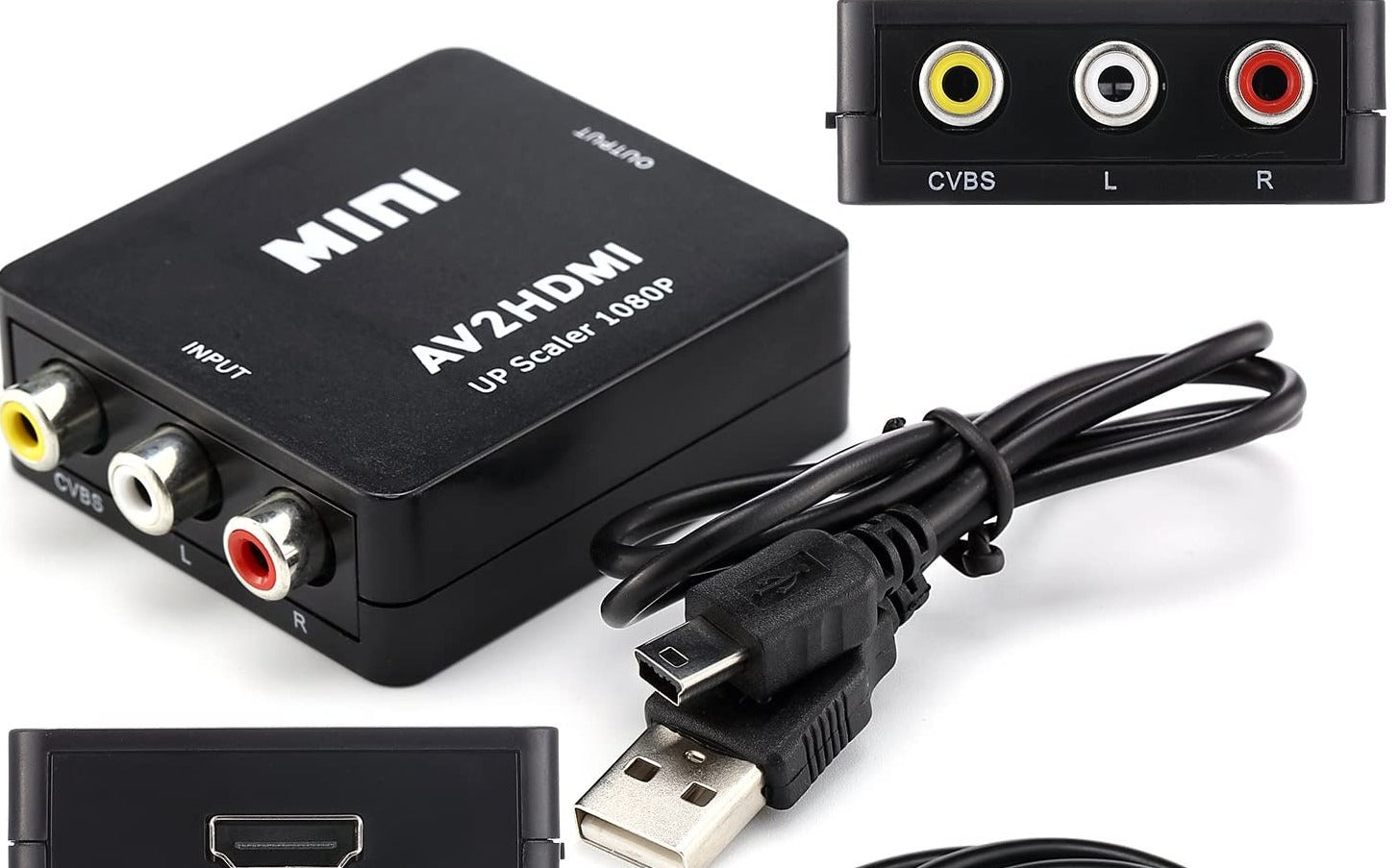 Mini AV to 1080P HD TV HDMI Adapter