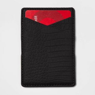 heyday Cell Phone Wallet Pocket with MagSafe - Black Croc