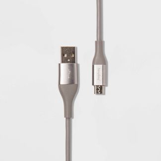 heyday Micro-USB to USB-A Round Cable-Cool Gray/Silver