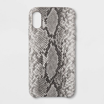 heyday Apple iPhone XR Snakeskin Case - Black/White
