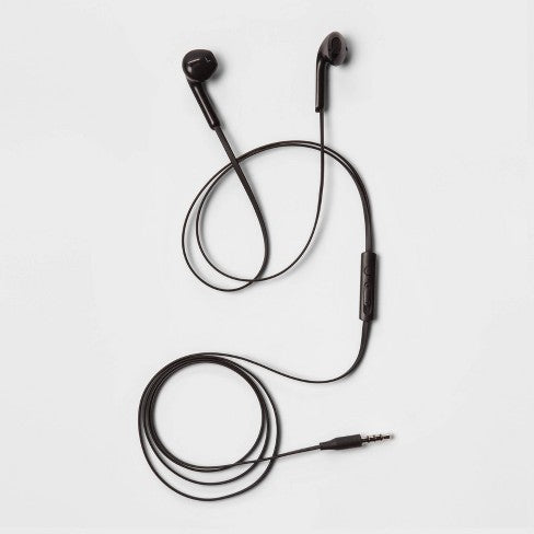 Heyday Wired In-Ear TPE Earbuds - Black