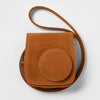 Heyday Instant Camera Brown Faux Suede Cross Body Case