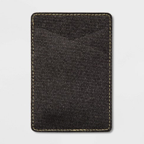 Heyday Cell Phone Wallet Pocket - Black Fabric