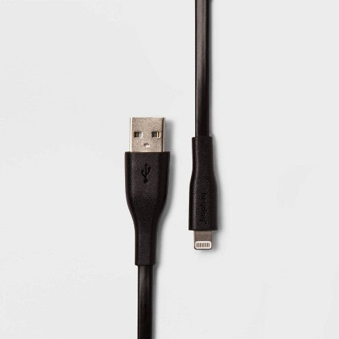 heyday™ 3' Lightning to USB-A Flat Cable - Black