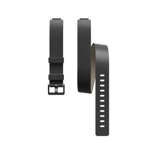 Fitbit Inspire Activity Tracker Double Leather Wrap Band - Black