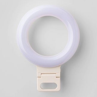heyday Clip-On Conference Ring Light - Stone White