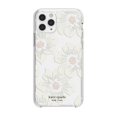 Kate Spade New York Apple iPhone 11 Pro/X/XS Hard Shell Case HollyHock Floral - Cream/Clear 